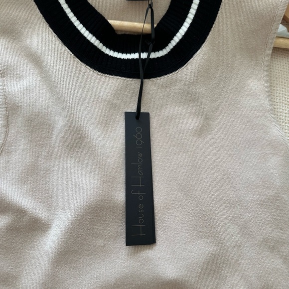 House Of Harlow NWT Revolve Beige Dress with Black Trim - Picture 4 of 5